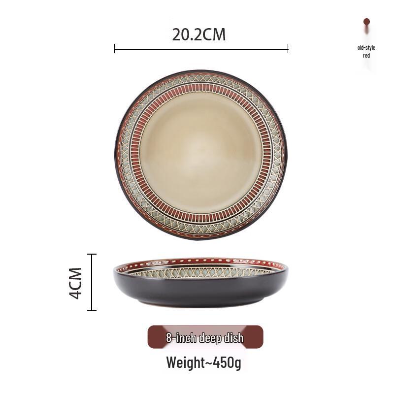 

Xuanrun European Retro Embossed Ceramic Dinnerware
