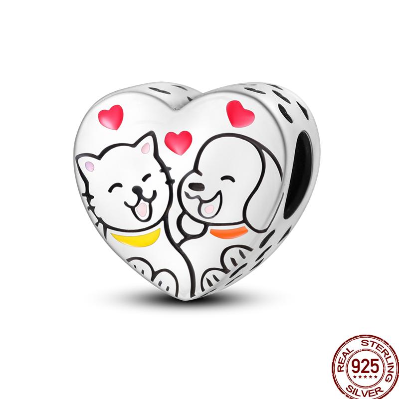 100% Copper Love Blessing Emotional Heart Shaped Beaded Beads Suitable For 3Mm Original Bracelet Diy Jewelry