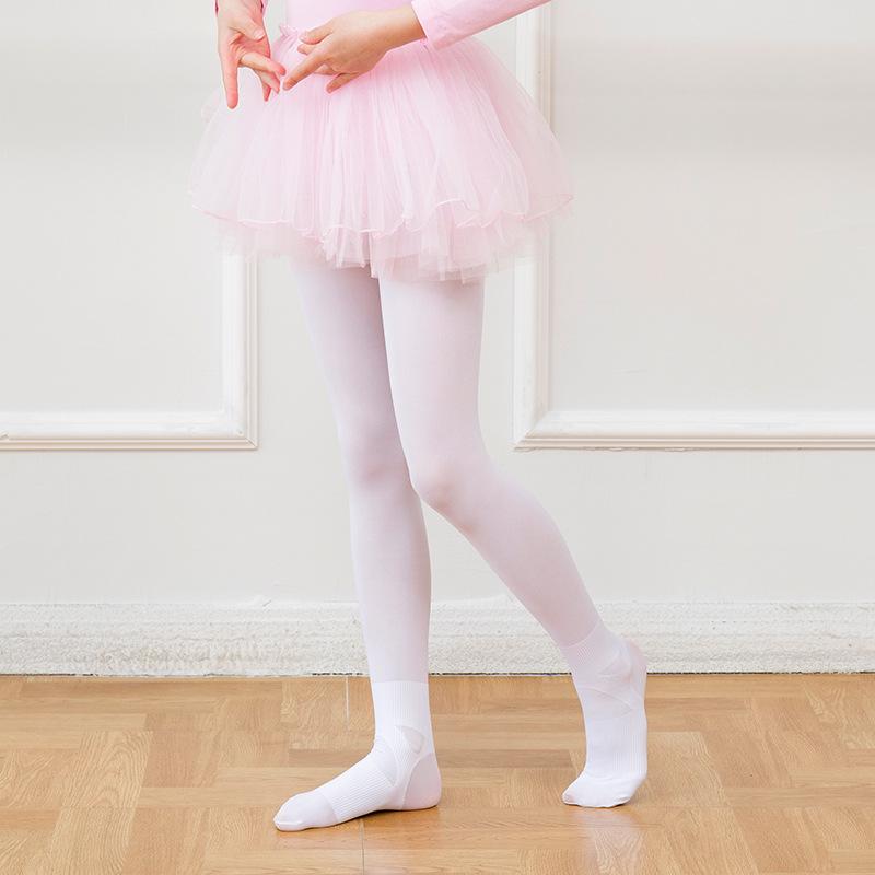 Non-Slip Children's Ballet Dance Socks - Thin 80D Anti-Sprain Tights for Spring and Summer