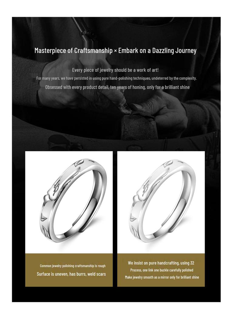 Sterling Silver Bird & Blue Gum Couples Rings: A Unique Christmas Gift for Women & Men.