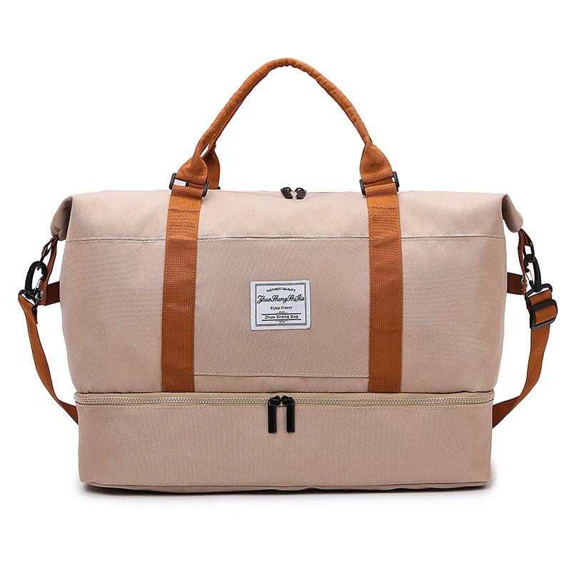 Fashion Contrast Storage Bag Simple Large Capacity Business Travel Bag Wet and Dry Separate Shoe Warehouse Gym Bag