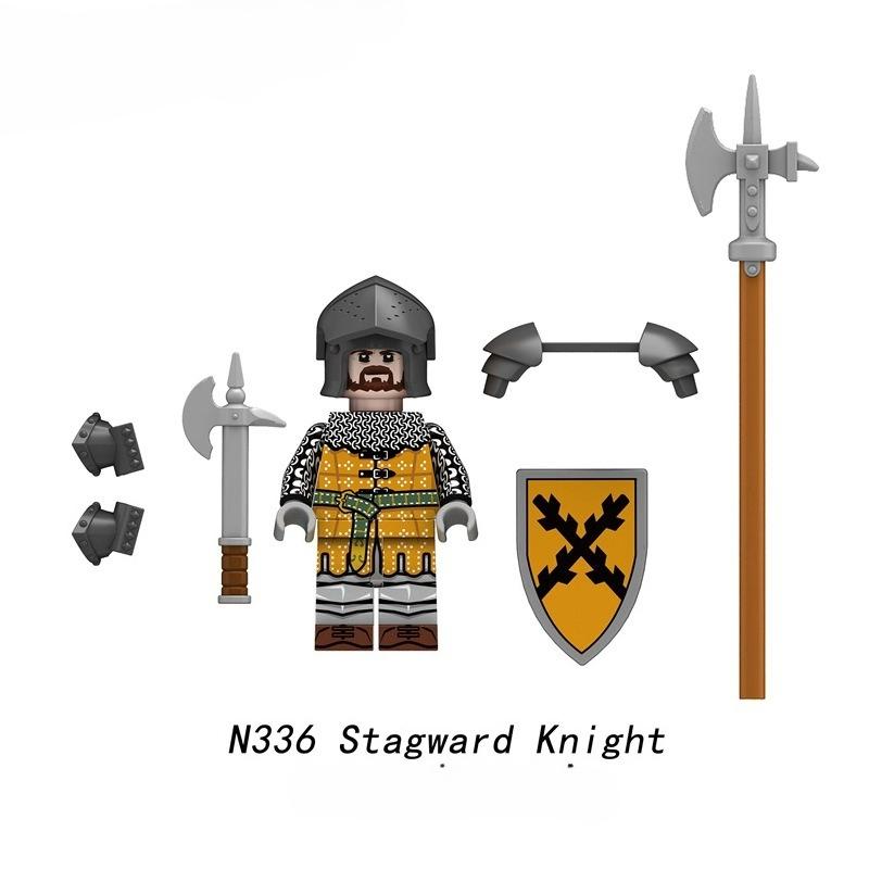 Medieval Equipment Knight Building Block Action Figures Armor Helmet Compatible ABS Accessories Children's DIY Toy N335-338