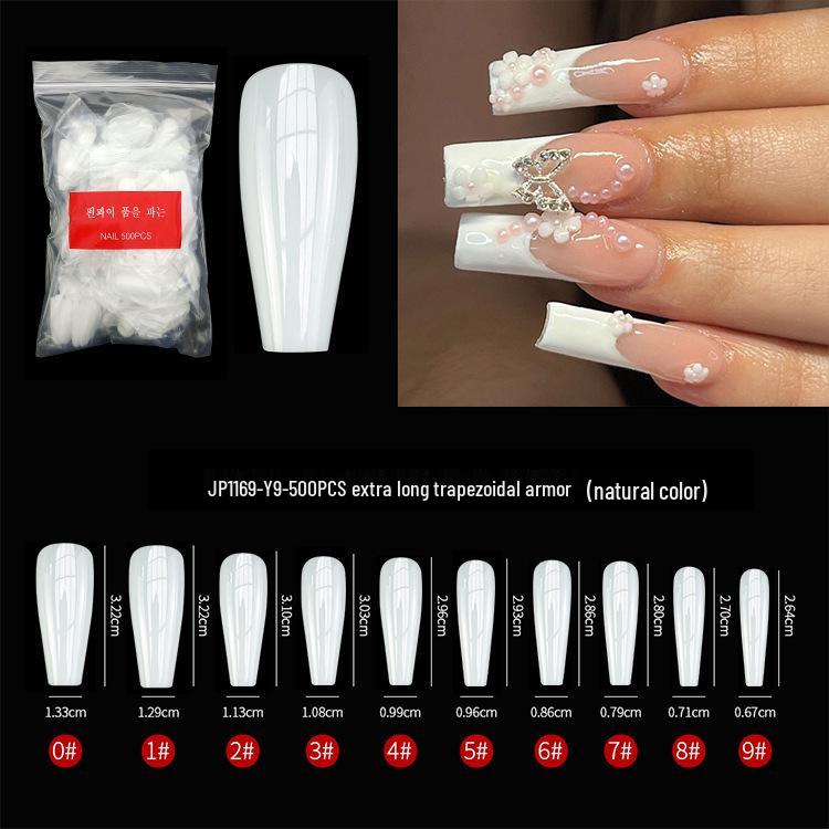 Reusable Blush Nail Art Set: 24 Detachable Wearable Nail Stickers