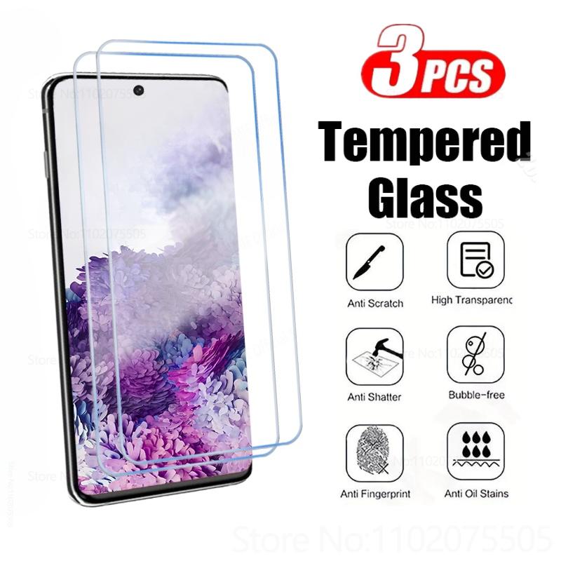 3Pcs Screen Protector For Samsung Galaxy S25 S24 S23 S21 Ultra S20 Plus S20 S21 S23 FE Tempered Glass For Samsung S10 S9 S8 Plus