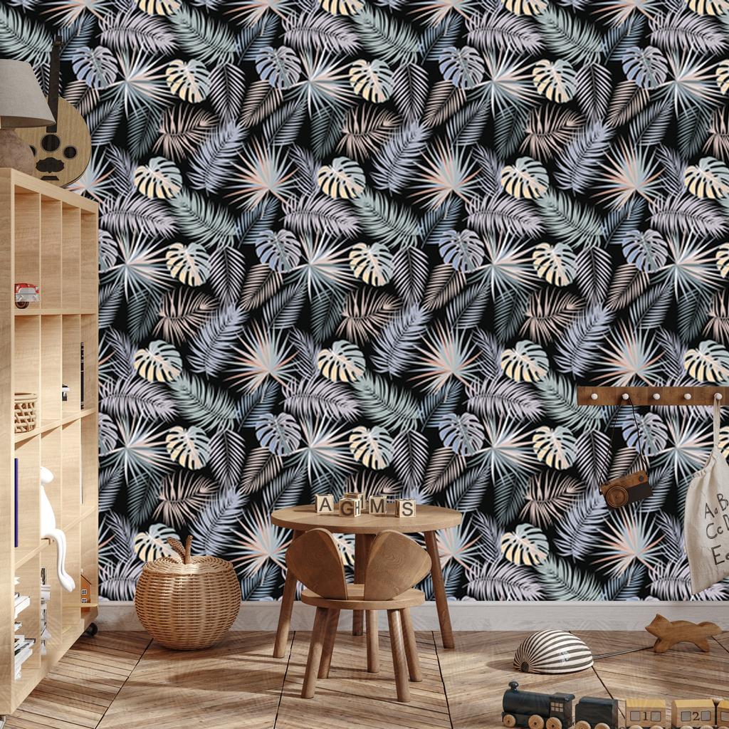 Tropical Palm Leaves Wallpaper for Living Room and Bedroom 50x1000
