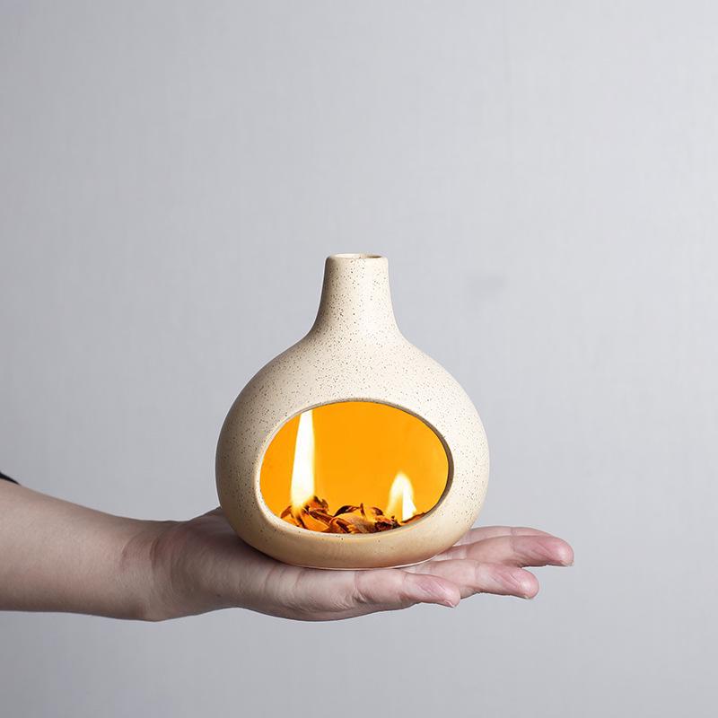 Sage & Cedar Incense Burner - Small Demagnetizing Fireplace for Purification