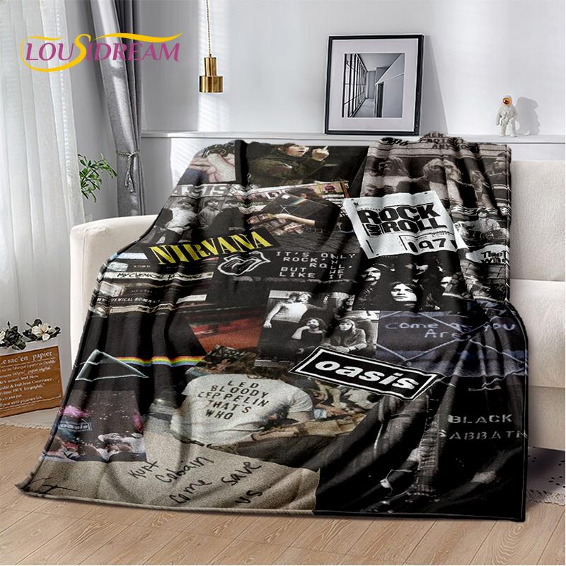2025 Classics Queen-Rock-Band Freddie Blanket,Soft Throw Blanket for Home Bedroom Bed Sofa Picnic Travel Office Cover Gifts Kids