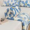 Milk Velvet Cartoon Printed Blanket Multi Functional Skin-Friendly Breathable Shawl Cushion Winter Warm Bed Sheet for Bedroom