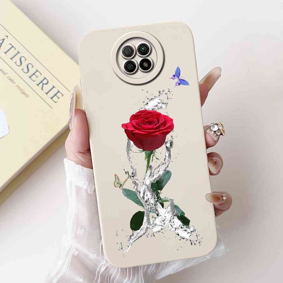For Redmi Note 9 5G M2007J22C Case Cartoon Rabbit Soft Silicone Matte Cover For Xiaomi Redmi Note9 5G 6.53" Flower Shell Capa