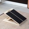 Wood Stability Trainer Thickened Wood Balance Platform with Protective Pad for Adults Balance Exercise