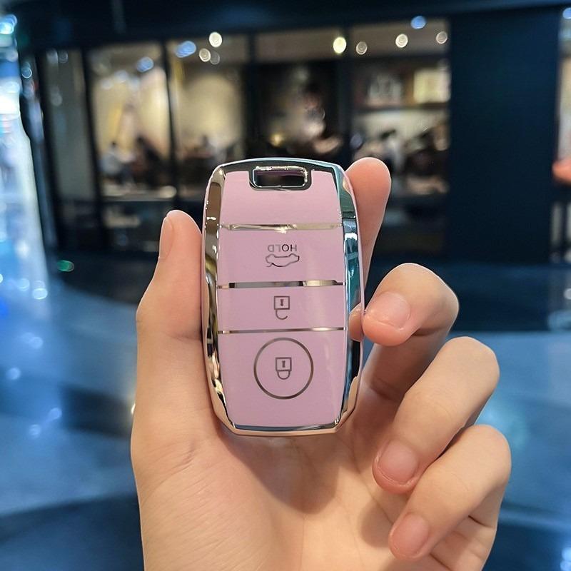 TPU Car Remote Key Cover Stylish Shell Fob Keychain for KIA Sportage Cerato Optima K2 K3 K4 K5 RIO Picanto Soul Sorento Sedona