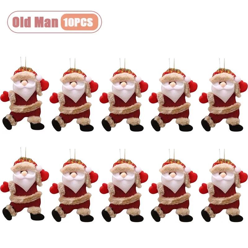 1-20PCS Xmas Tree Decoration Cute Cloth Figure Hanging Charm Dancing for Living Room Party Indoor Outdoor Festival Home Gift