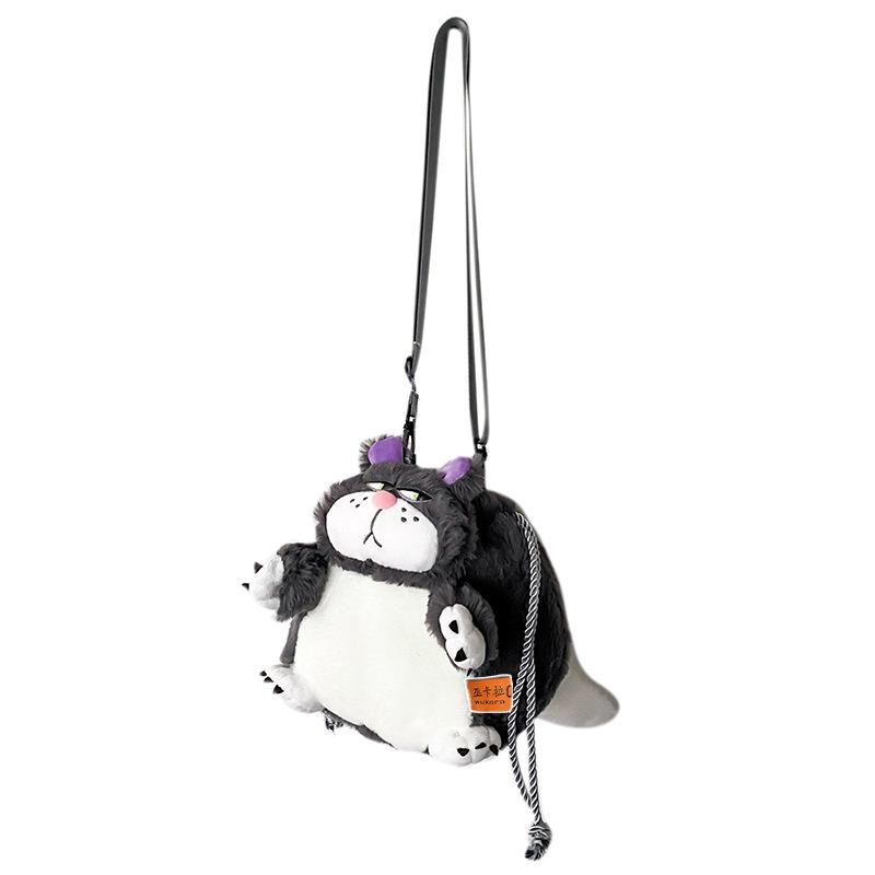2023 New Creative Road Xifa Cat Shoulder Bag Adorable And Funny Cartoon Plush Toy Crossbody Bag