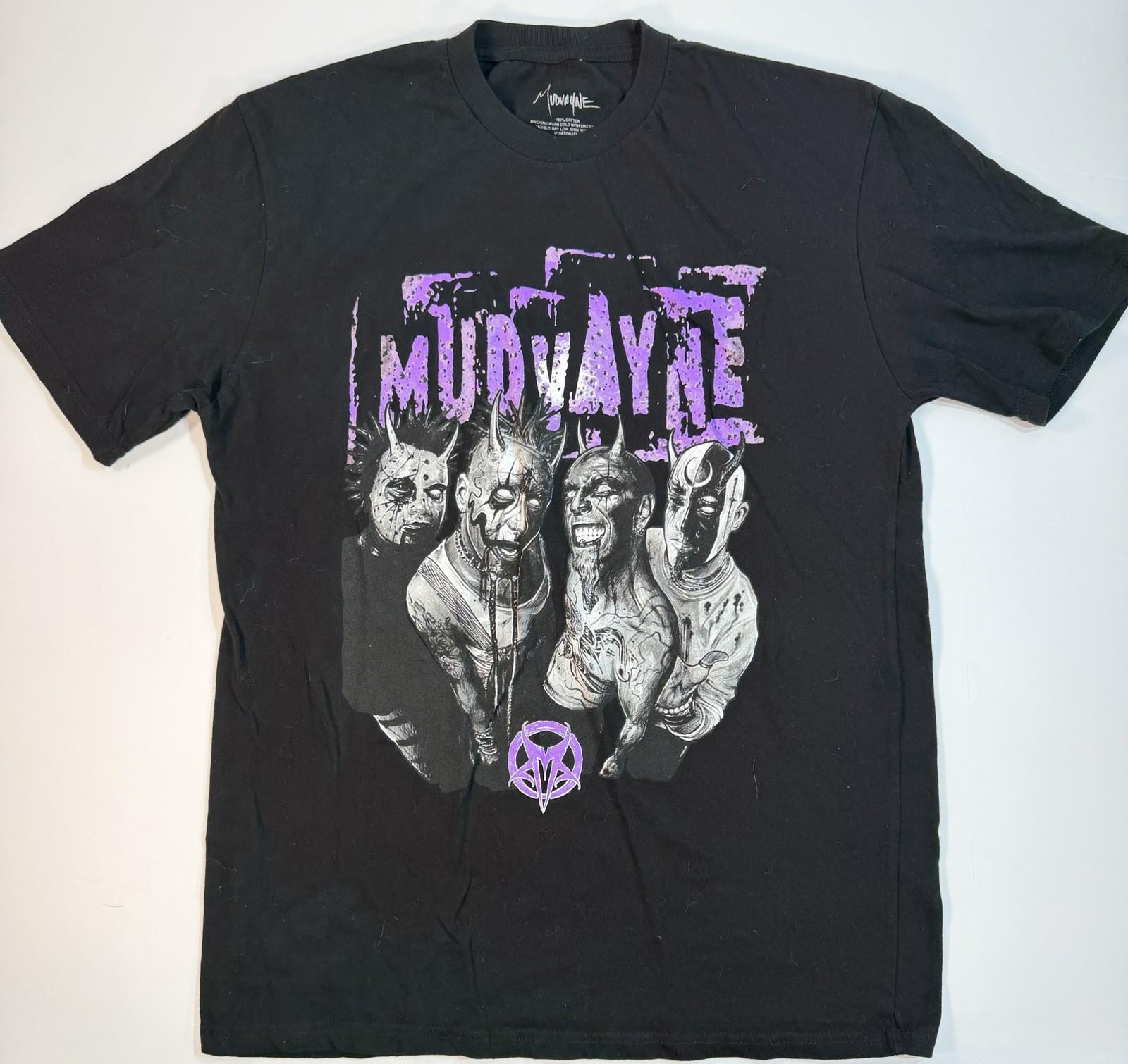 Mudvayne Band T Shirt Mens Large Black Graphic Heavy Metal Music Tee Unisex T-Shirt S