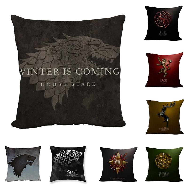 Luxurious Game Of Thrones Fire And Blood Throw Pillow Case For Elegant Home Decor