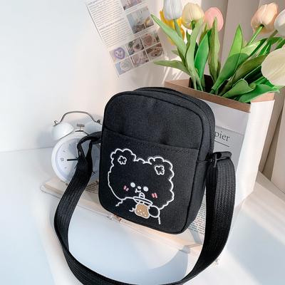 Small Crossbody Bags for Women Men Cute Cartoon Print Fashion Canvas Bag Shoulder Bag Girls Phone Purse Handbag