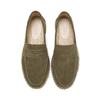 LUXSOLE Men's Jute Espadrilles Slip On Loafers Cow Suede Leather Casual Shoes