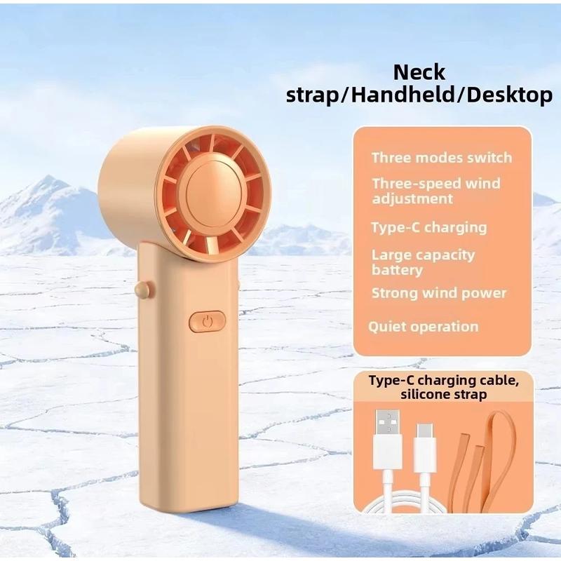Mini Portable Neck Fan 90° Foldable Usb Rechargeable Handheld Fan Hands-free Cooling For Travel Outdoor Summer Cool Accessories