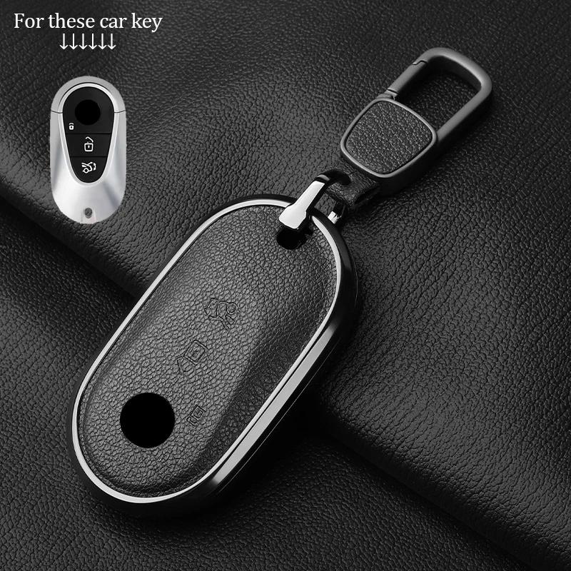 Metal And Leather Car Key Case Cover For Mercedes Benz W176 W177 W205 W206 W212 W213 W222 W223 W167 463 X166 A C E S G Clc Class