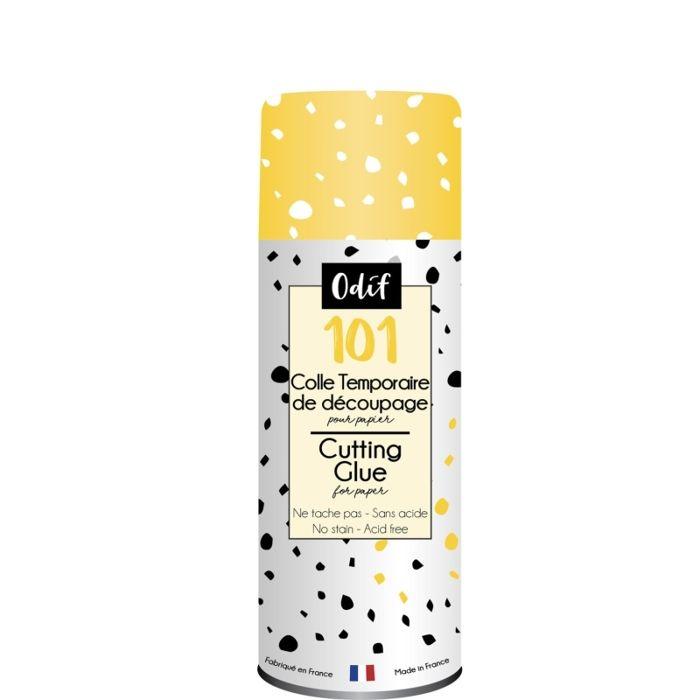 Colle en Spray Temporaire - ODIF - 250 ML - Multicolore - Bois/Métal/Tissu