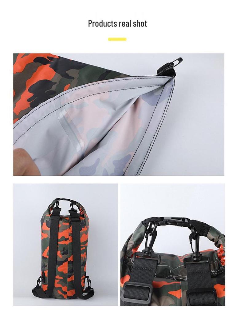 Outdoor PVC Camouflage Wasserdichte Tasche: Tragbar, Leicht, Einzel-/Doppelschulter, für Sport, Driften, Schwimmen.