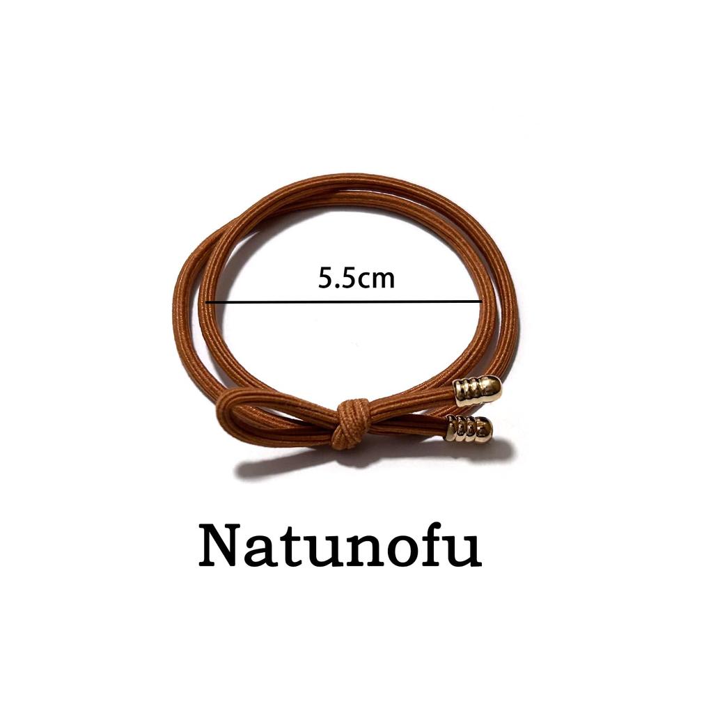 Natunofu Hair Stylish Hair Ties for Adults with Metal Hair Ties with Cute Korean Solid Elegant Set of 6 Buns Ties, Ribbons, Fittings, Non-Stain