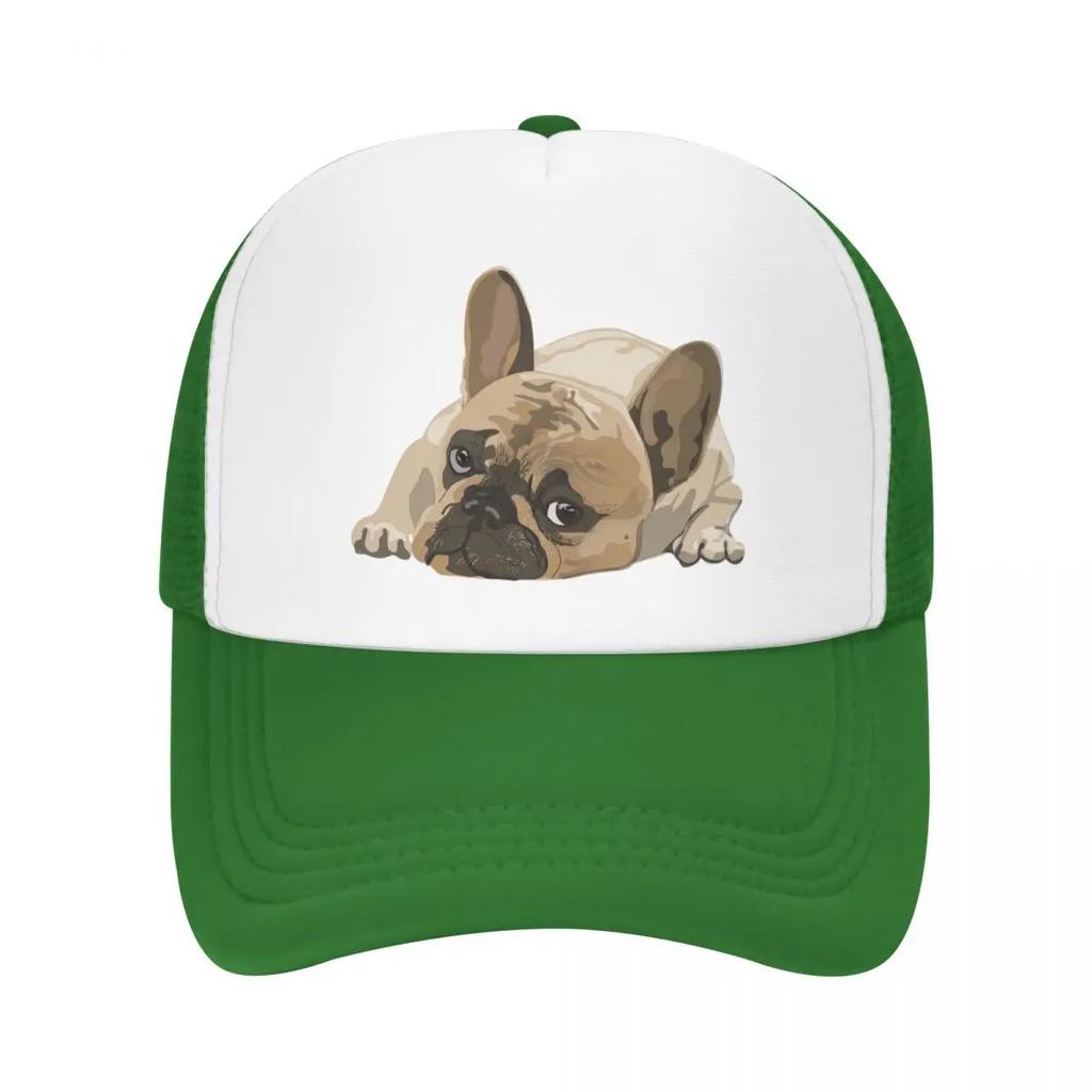 Anpassad Söt Fransk Bulldog Basebollkeps Unisex Dam Personlig Andningsbar Truckerhatt Streetwear Snapback Pappa Kepsar