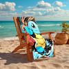 1Pc Pokemon Squirtle Adventure Beach Towel, Quick Dry, Multi-Use for Beach Pool Gym Yoga Home Travel, Christmas, Halloween, Xmas Gift M92979