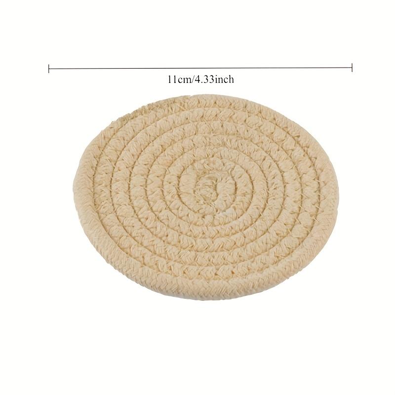 8Pcs absorbent coaster set, simple woven coaster, high-grade polyester fiber with non-woven backing, suitable for all kinds of cups