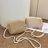 Casual Elegant Straw Crossbody Bag Hand-woven Lightweight Woven Shoulder Bag Pastoral Style Messenger Purse for Women