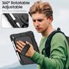 For iPad 10.2 (2021)/(2019)/(2020) Case Camo Printing PC + Silicone Tablet Cover with PET Film/Shoulder Strap