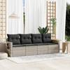 VidaXL Garden Lounge Set with Cushions 4 Pcs, Patio Sofas, Patio Furniture Set, Outdoor Furniture, Grey 3252219