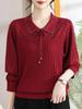 2026 Women's Spring Lapel Sweater: Youthful Knit Base Layer Shirt for Inside or Outside Wear