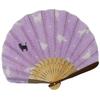 Cat Clam Shaped Cloth Shojuan Fan, Fan, 21cm, (purple)