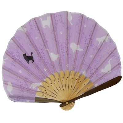 Cat Clam Shaped Cloth Shojuan Fan, Fan, 21cm, (purple)