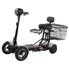 EU Certified Foldable Mobility Scooter for Elderly | Dual 250W Motors, 36V 20Ah Battery, 25KM Range | 4-Wheel Electric Travel Scooter with Basket