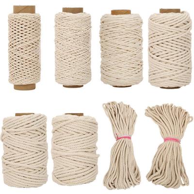 DIY Macramé Koord Katoen Touw Twijn String Lint Knutselen Dromenvangers Handwerk Huis Bohemien Bruiloftsdecor 1/2/3/4/5/6/8/10mm