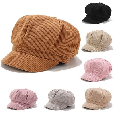 Femmes Dames Hiver Velours Côtelé Baker Boy Casquette Gavroche Gatsby Cabby Conduite JP43