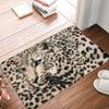 Leopard Print Doormat Floor Mat, Wild Animal Pattern Door Mat for Home Entrance Living Room Bedroom Kitchen Indoor Decoration