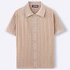 Cárdigan de Punto Jacquard de Manga Corta para Hombre Verano Casual de Negocios Versátil