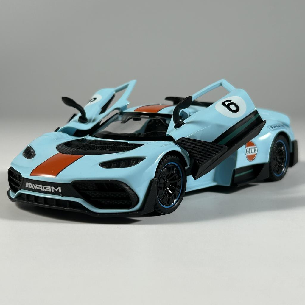 1:32 Mercedes Benz ONE Supercar Alloy Metal Diecast Model Car Sound And Light Pull Back Trendy Children Toy Birthday Gifts Boys