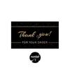 Black Thank You Card with Gold Print (9x5cm) - Creative Gift Card for Flower Shops, Online Stores, Cakes, and Blessings