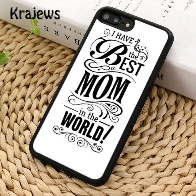 Krajews Best Mom ever In The World Phone Case Cover For iPhone 14 6s 7 8 plus X XR XS 11 12 13 pro max Samsung S21 S22ultra Plus