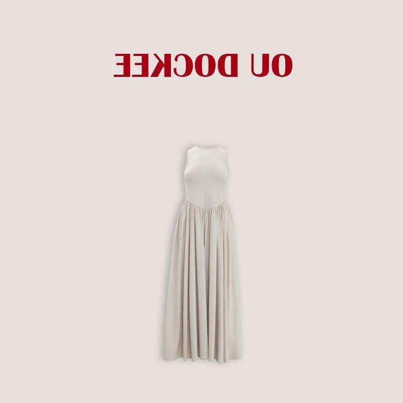 

Oajer Ou Ji Er Flagship Women s Clothing Store Same Style Early Spring Retro Western Style Design Gentle Style White Dress White S