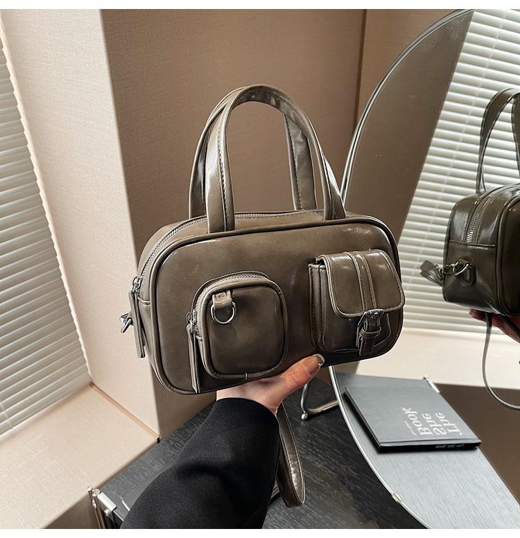 

Ретро сумка женская большой вместимости новая повседневная нишевая сумка-мессенджер портативная контрастная сумка-подушка