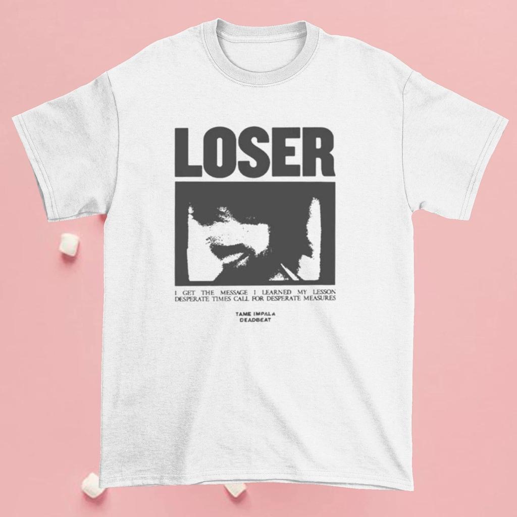 Loser Tame Impala White Trash White   Nachdruck S-3XL Unisex-Shirt Baumwolle Oversize Große Größe