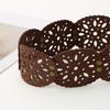 Hollow-out Design Waist Belt Ethnic Style Bohemian Belt Elegant Suede Belt  for Women
