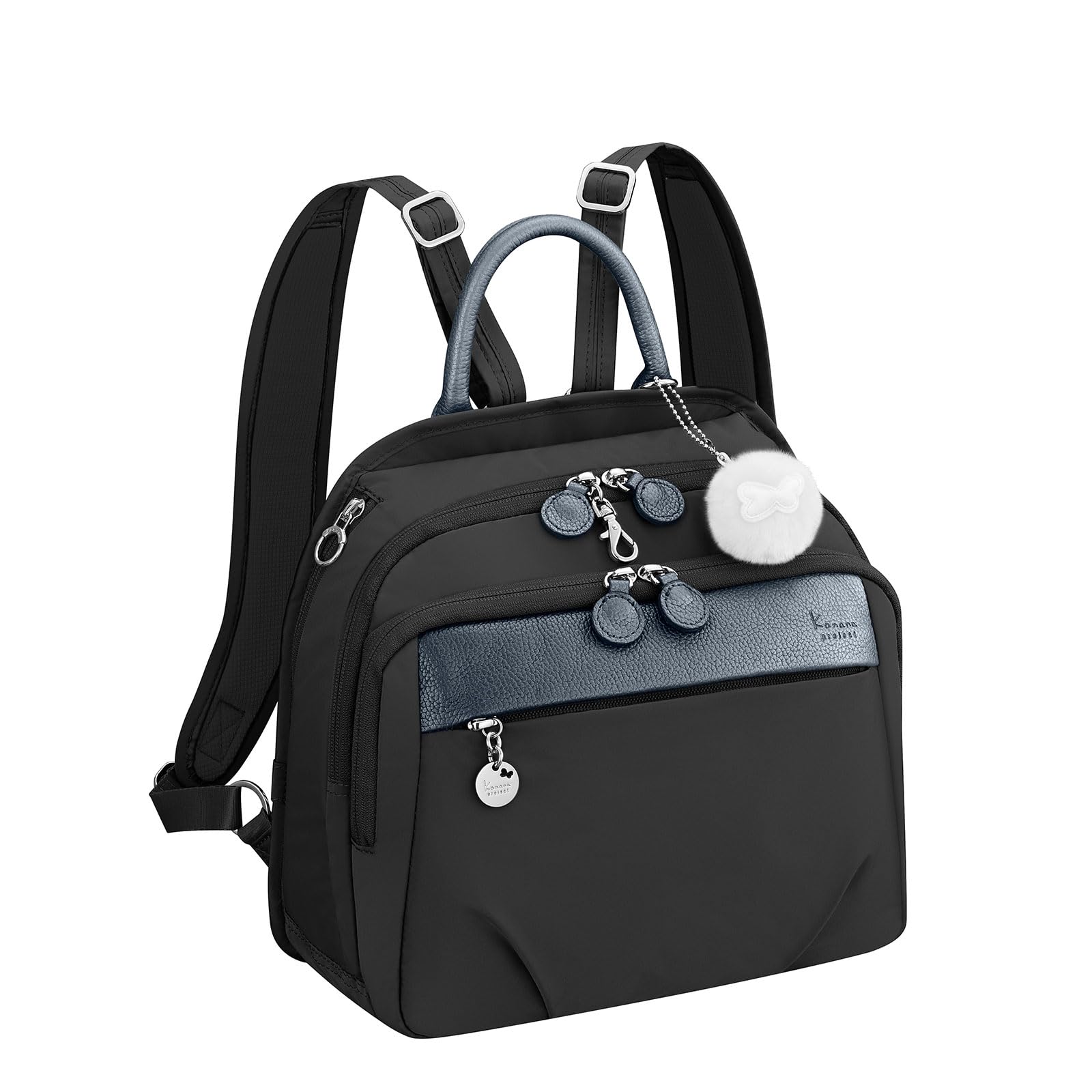 Рюкзак Kanana Project PJ1-4th с карманом для антивирусных средств, женский, размер B5, многофункциональный, Нет. 67644, Черный, В28 x Ш29 x Г10 см