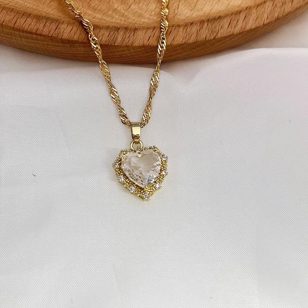 1pcs Fashion Female Simple Love Personality Collarbone Chain Accessories Small High Class Atmosphere Light Luxury Necklace Acces