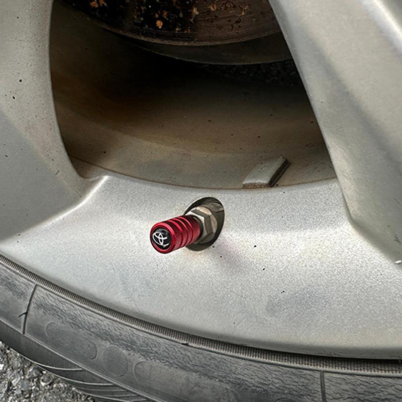 Car Valve Cap Decorative Dustproof Tire Valve Stem Caps For Toyota RAV4 Corolla Camry Frontier Supra C-HR Hilux Tacoma Prado